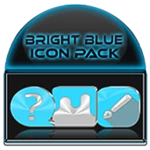 bright blue icon pack android application logo